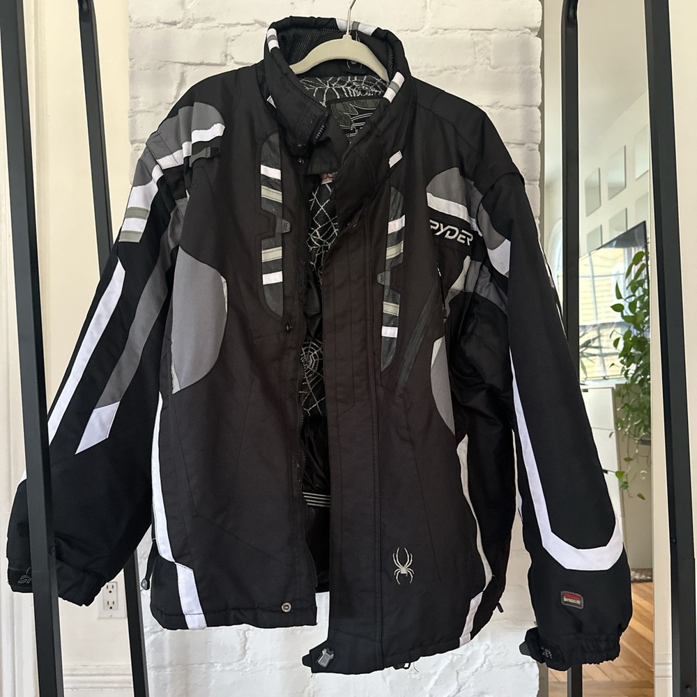 SPYDER Black and White Men's Jacket